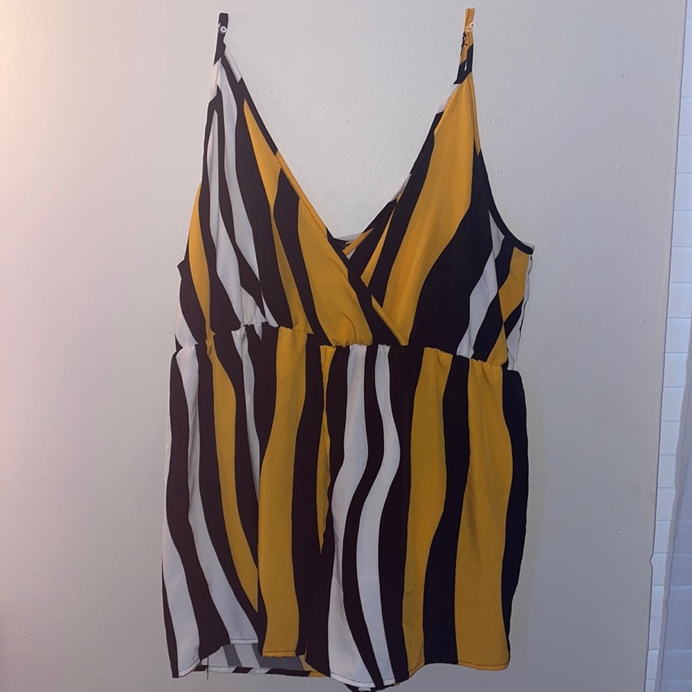 Striped Spaghetti Strap Romper